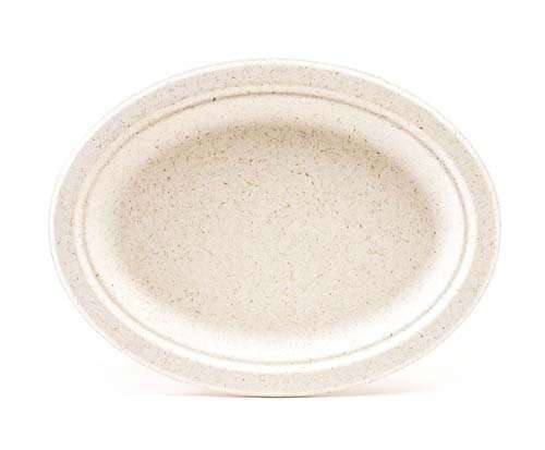 Green Wave OV-P016 7.5x10-Inch Ovation Oval Marbled Bio Plate, 500/CS