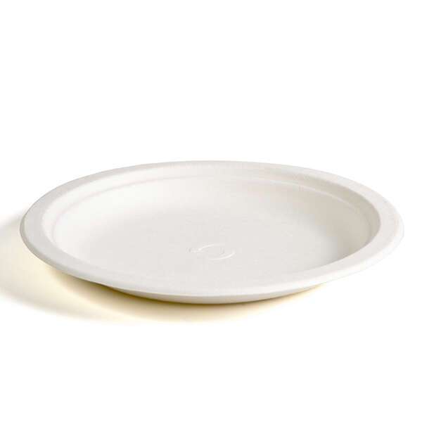 Green Wave PF-EV-P006, 6-Inch Evolution White Compostable Round Plate, 1000/CS
