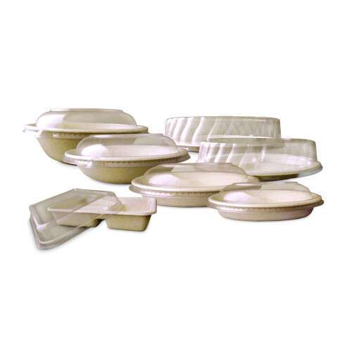 Green Wave International Green Wave RTDL-30 30 Oz Repurpose Clear Rectangular PET Dome Lid, 200/CS