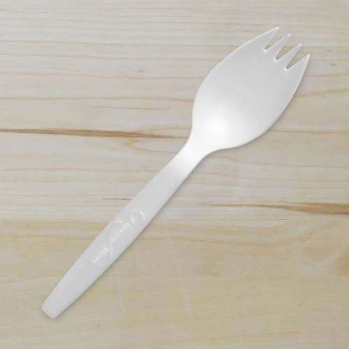 Green Wave SPORK-WHT Epoch White Full Size Bio Spork, 1000/CS