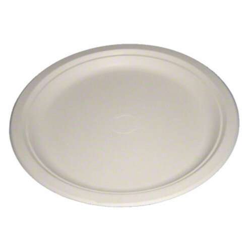Green Wave International Green Wave TW-POO-004 10" Evolution White Bio Bagasse Round Plate, 500/CS