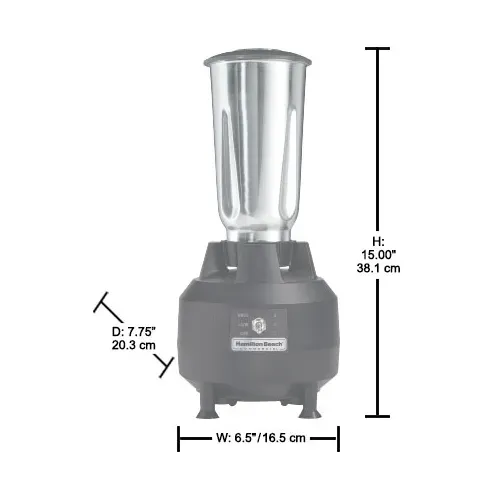 Hamilton Beach HBB909 32 Oz (0.95L) Commercial Bar Blender, EA