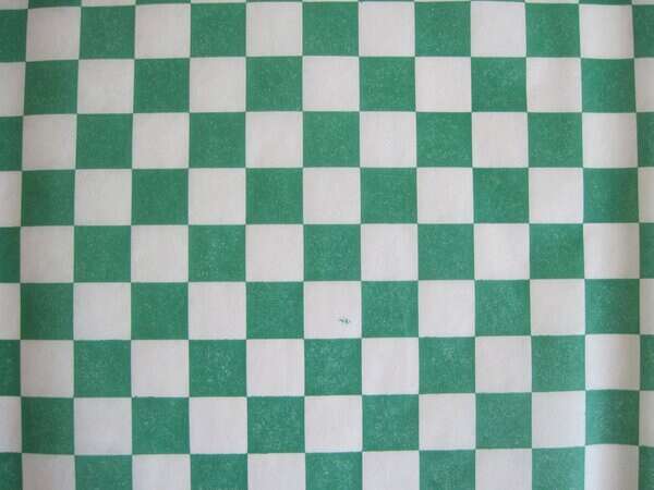 Handy Wacks FDP12GC-X, 12x12-Inch White Flat Deli Paper with Green Checkerboard Print, 1000-Piece Pack