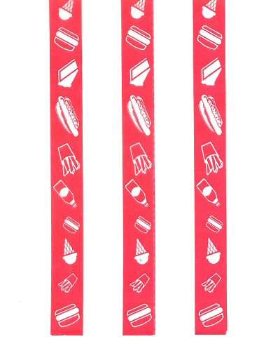 Handy Wacks FDP12RC, 12x12-Inch White Flat Deli Paper with Red Stripe Print, 3000/CS