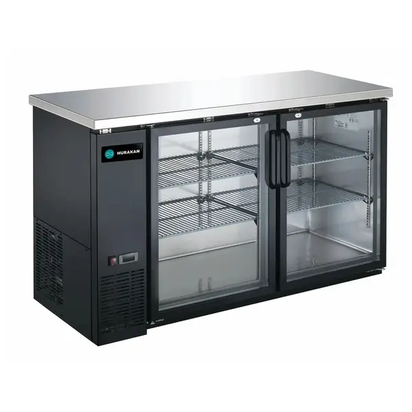 Hurakan HKN-GBB2460G, 60-Inch Back Bar Cooler, Glass Doors