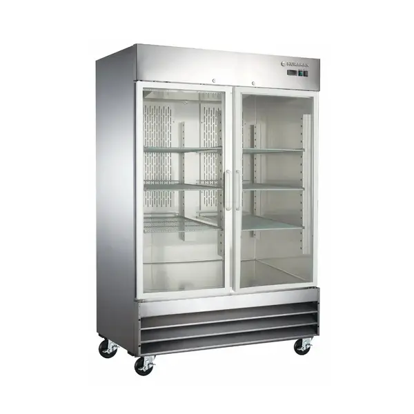 Hurakan HKN-GXE47R2G, 54-Inch 2 Glass Door Reach-In Refrigerator