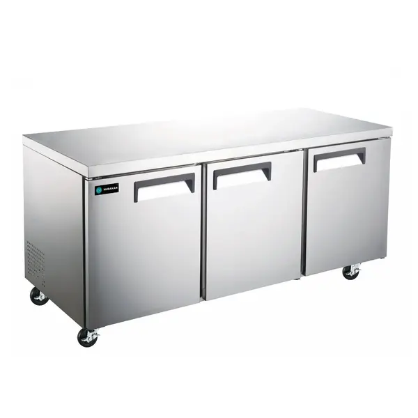 Hurakan HKN-UC72R3, 72-Inch 3 Door Reach-In Undercounter Refrigerator