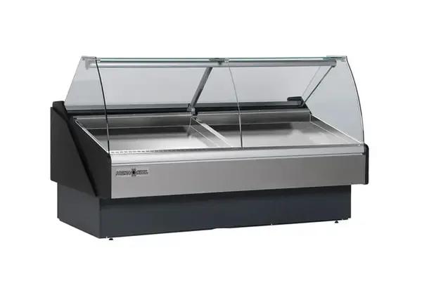 Hydra-Kool KFM-SC-40-S, 40-inch Curved Glass Seafood/Chicken Display Case