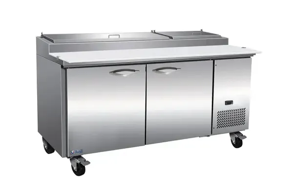 IKON IPP71 71-inch Double Door Pizza Prep Table, 9 Pans