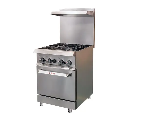 IKON IR-4-24 24-inch 4-Burners Gas Range with Oven, 153,000 BTU