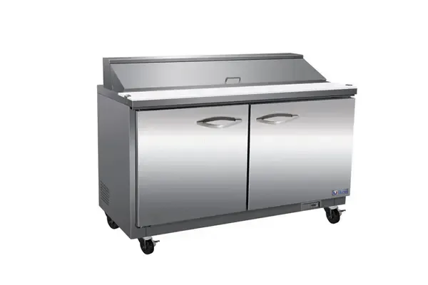 IKON ISP61 61-inch Double Door Standard Top Refrigerated Sandwich/Salad Prep Table, 16 Pans