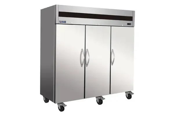 IKON IT82F-DV 3 Solid Doors Upright Top Mount Freezer