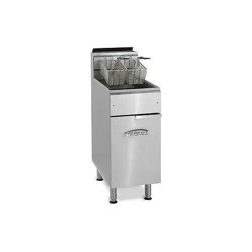 Imperial IFS-50, 2-Basket Floor Tube Fired Gas Fryer, NSF, AGA, CGA (Casters are not included)