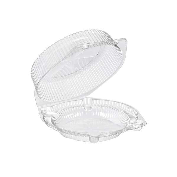 Inline SLP118, 8.9x9.3x3.6-Inch Clear PET Plastic Pie Clamshell Container, 200/CS