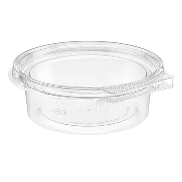 Inline TS4008R, 8 Oz Round Tamper Evident Clear PET Plastic Container, 340/CS
