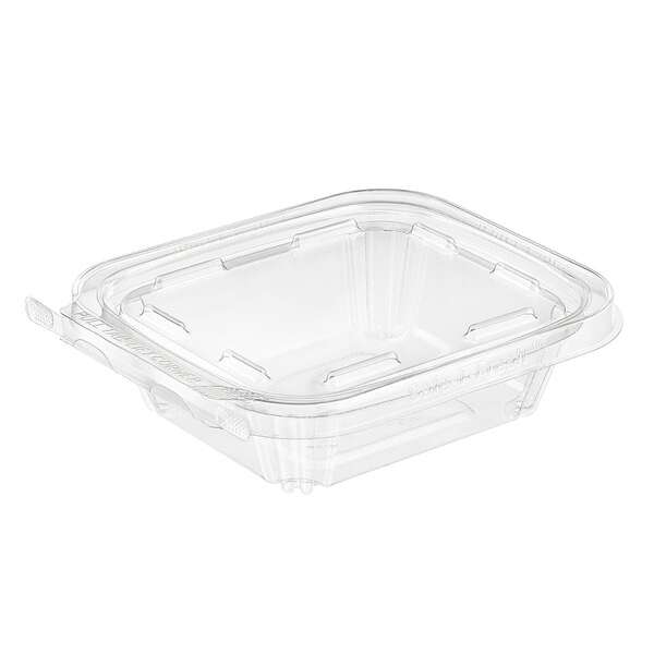 Inline TS8, 8 Oz 3.75x4.38-Inch Clamshell Rectangular Tamper Evident Clear PET Container, 240/CS