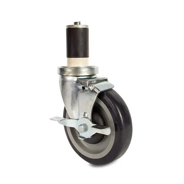 John Boos CAS01-R 5-Inch HD Locking Casters for Work Tables, 4/PK