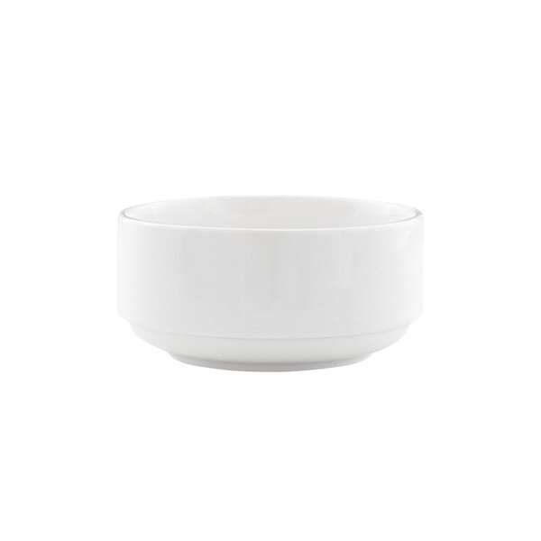 Kadra VL-0777, 12 Oz Vikko Lightning Porcelain Round White Soup Bowl, 72/CS
