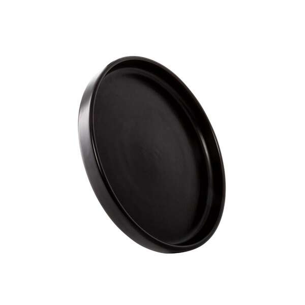 Kadra VT-1247, 6-Inch Vikko Thunder Porcelain Black Matte Round Modern Plate, 48/CS