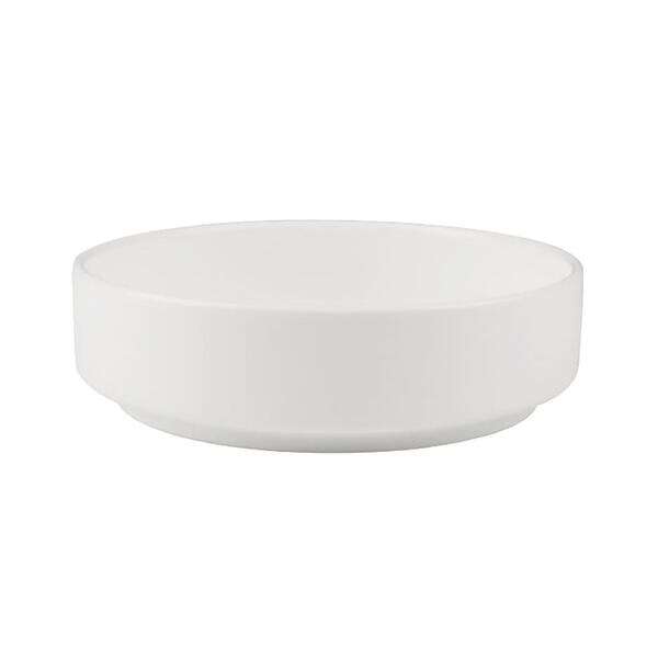 Kadra VT-1252, 17.5 Oz 6-Inch Vikko Thunder Porcelain White Matte Round Modern Salad Bowl, 36/CS