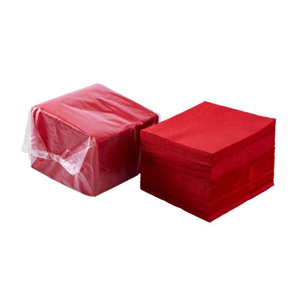 Karat BNAPR, 9.5x9.5-Inch Red Beverage Napkins, 1000/CS