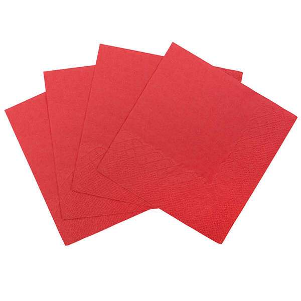 Karat BNAPR, 9.5x9.5-Inch Red Beverage Napkins, 1000/CS