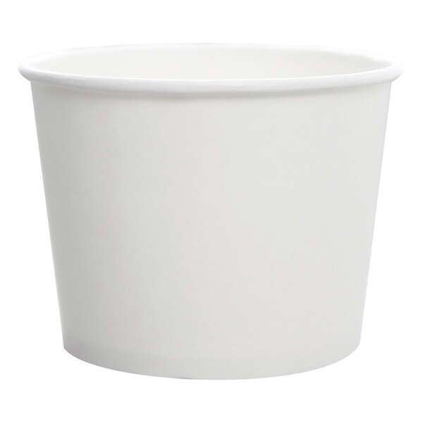 Karat C-KDP16W, 16 Oz White Paper Cold and Hot Food Container, 1000/Cs