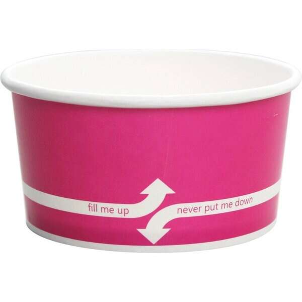 Karat C-KDP6P, 6 Oz Cold/Hot Food Paper Containers, Pink, 1000/Cs