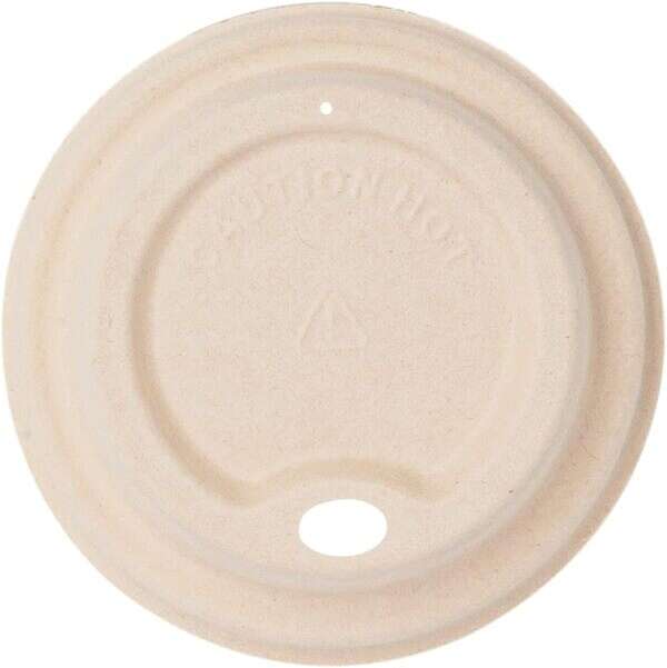Karat KE-BDL508N, Sugarcane Bagasse Sipper Dome Lid for 8 Oz Hot Cups, 500/CS