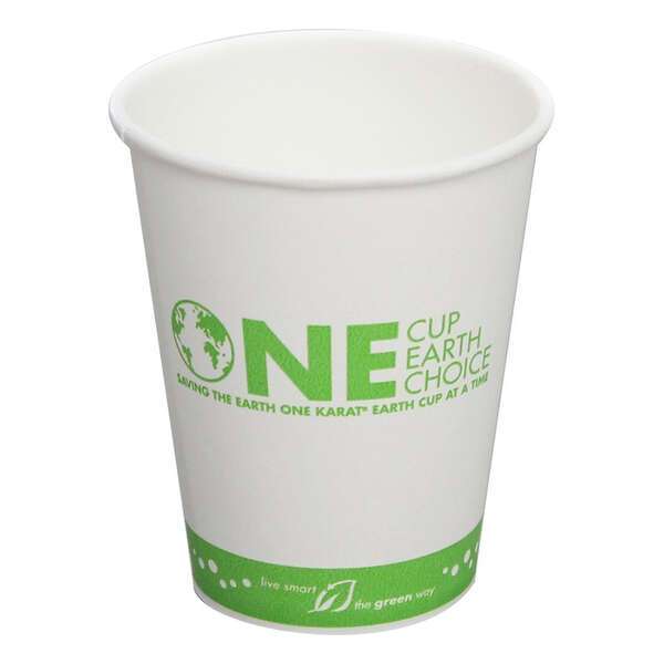 Karat KE-K508, 8-Ounce White Hot Cup, 1000/CS, Cedar Grove
