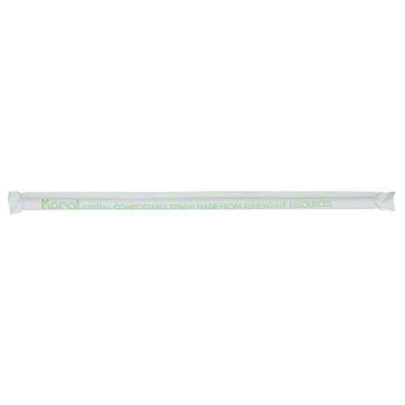 Karat KEC9230, 9-Inch Bio PLA Clear Giant Straw Paper Wrapped, 2500/CS