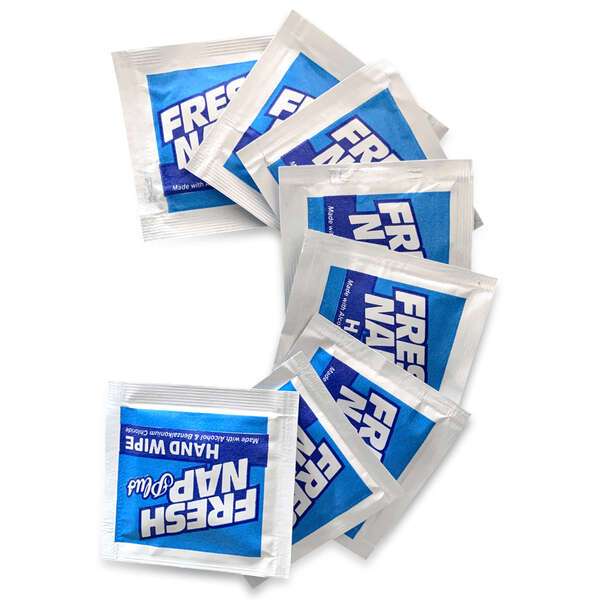Kari-Out Fresh Nap Plus Sanitizing Hand Wipes w/Alcohol, 1000/CS
