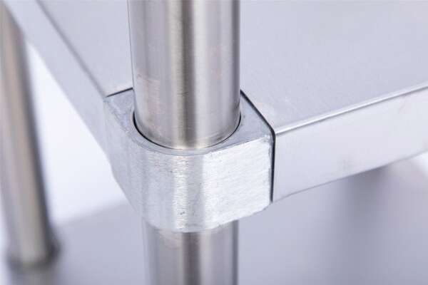 KCS WG-3048-B, 30x48-Inch Stainless Steel Work Table with Backsplash and Galvanized Undershelf