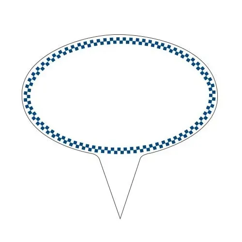 Ketchum Manufacturing XKD-720, Oval Checkered Border Spear Price Tag, 25-Piece Pack