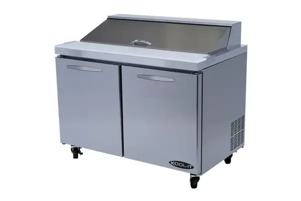 Kool-It KST-48-2, 48-inch Refrigerated Salad/Sandwich Prep Table