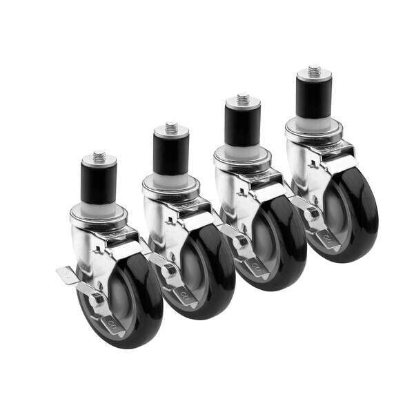 Krowne 28-129S, 5-Inch Wheels Worktable Stem Casters, 4-Piece Set