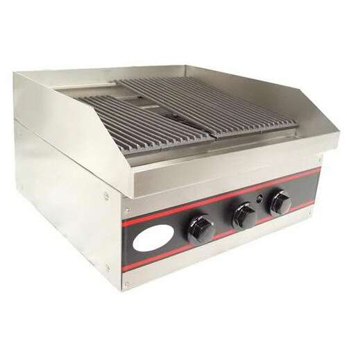 L&J GCB36, 36-Inch Three Burner Countertop Gas Charbroiler, NSF