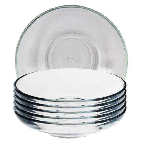 LAV AJD268, 4.33-Inch Ajda Round Glass Turkish Teacup Saucer, EA