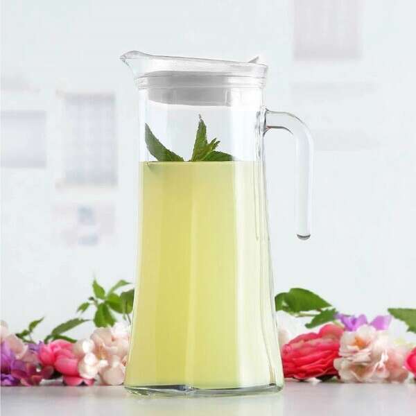 LAV TRU140, 47.3 Oz Truva Glass Pitcher with Lid, 6/CS