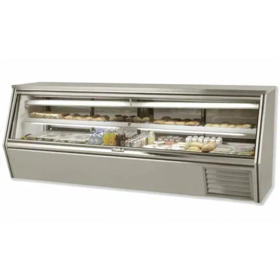 Leader ERCD118ES, 118-Inch Refrigerated Slanted Glass Counter Deli Case with 1 Shelf