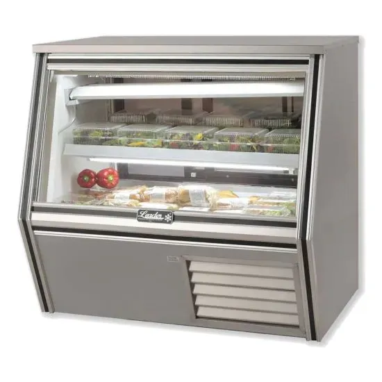Leader ERCD48ES, 48-Inch Refrigerated Slanted Glass Counter Deli Case with 1 Shelf