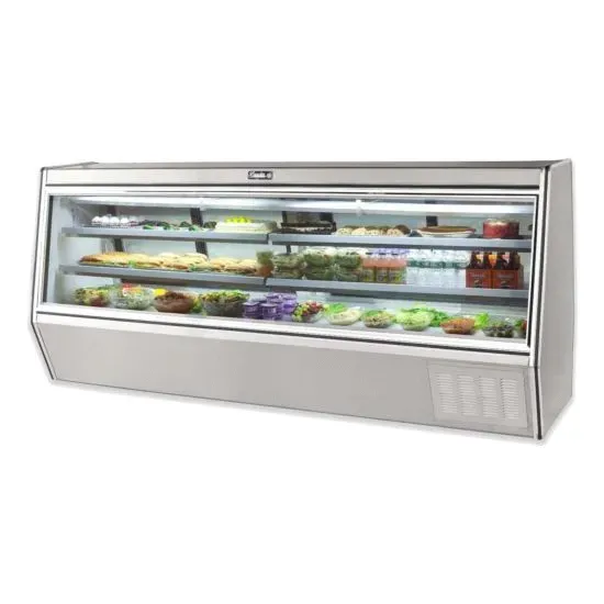 Leader ERHD118ES, 118-Inch Refrigerated Slanted Glass High Deli Case with 2 Shelves