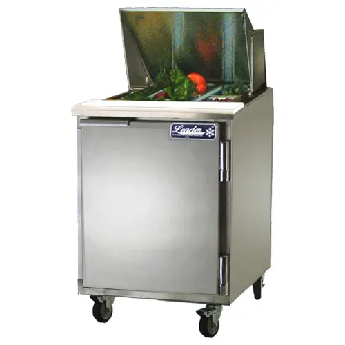 Leader ESLM27, 27x32x45-Inch Refrigerated Sandwich Unit, 7.7 Cu. Ft, 1 Door, ETL Listed