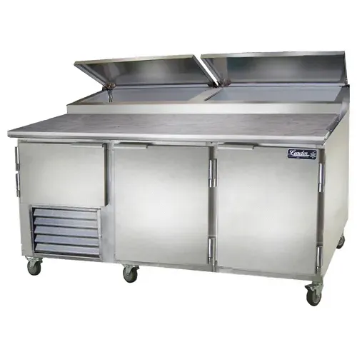 Leader ESPT72-M, 72x36x43-Inch Refrigerated Pizza Preparation Table, Marble Top, EA