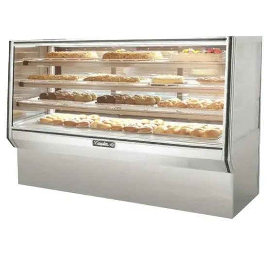 Leader NHBK77DRY, 77-Inch Dry Non-Refrigerated High Bakery Case with 3 Shelves