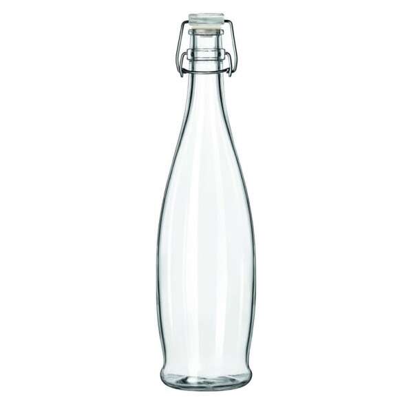 Libbey 13150035, 33.875 Oz Water Bottle with Wire Red Lid, 6/CS