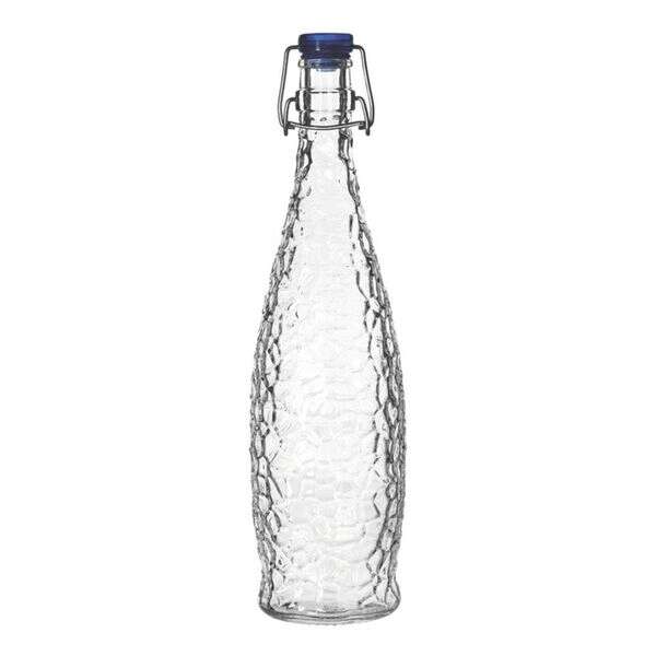 Libbey 13150122, 33.875 Oz Glacier Water Bottle with Blue Lid, 6/CS (Special Order Item)