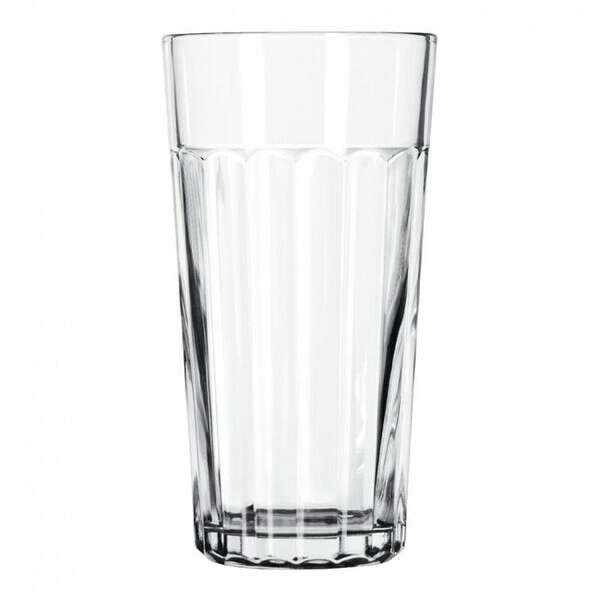 Libbey 15643, 20 Oz Paneled DuraTuff Iced Tea Glass, 2 DZ