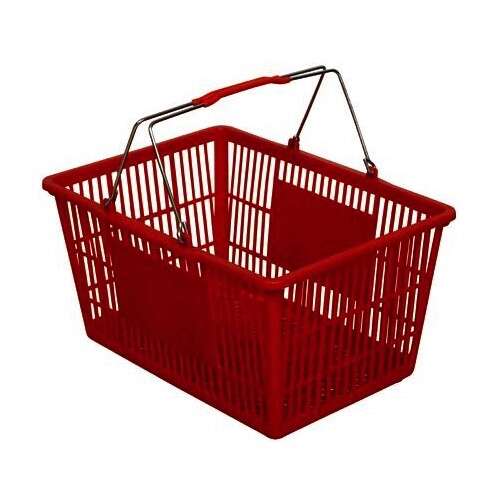 M. Fried Store Fixtures M.Fried Store Fixtures RSB100RDM, Red Regular Shopping Basket