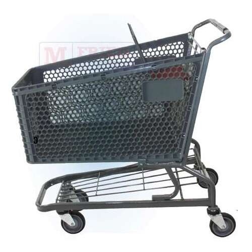 M. Fried Store Fixtures M.Fried Store Fixtures SC88, Gray Medium Plastic Shopping Cart, 120 Liter